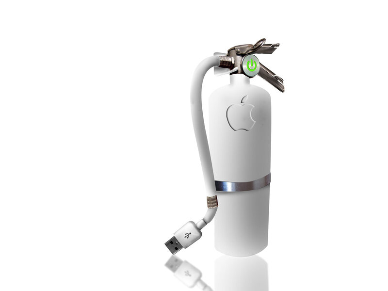 White Fire Extinguisher — Clean