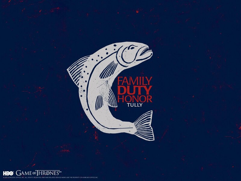 White Fish Illustration — Blue, Dramatic
