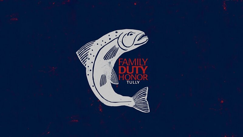 White Fish Illustration — Blue