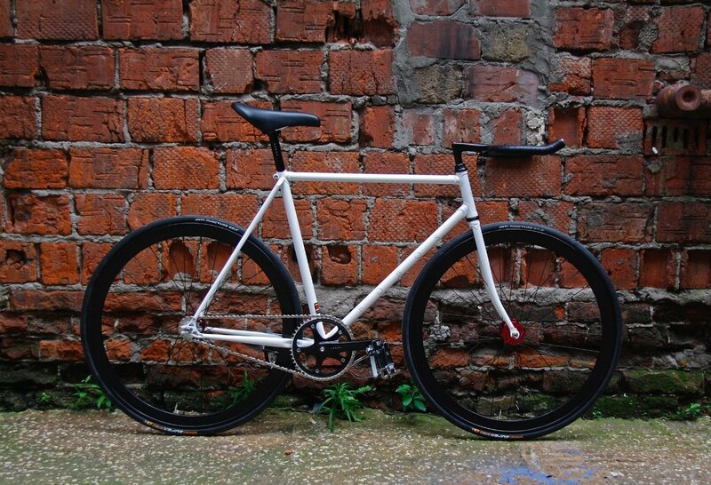 White Fixed-gear Bicycle — Urban