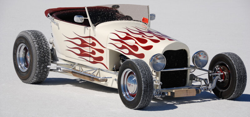 White flame custom hot rod