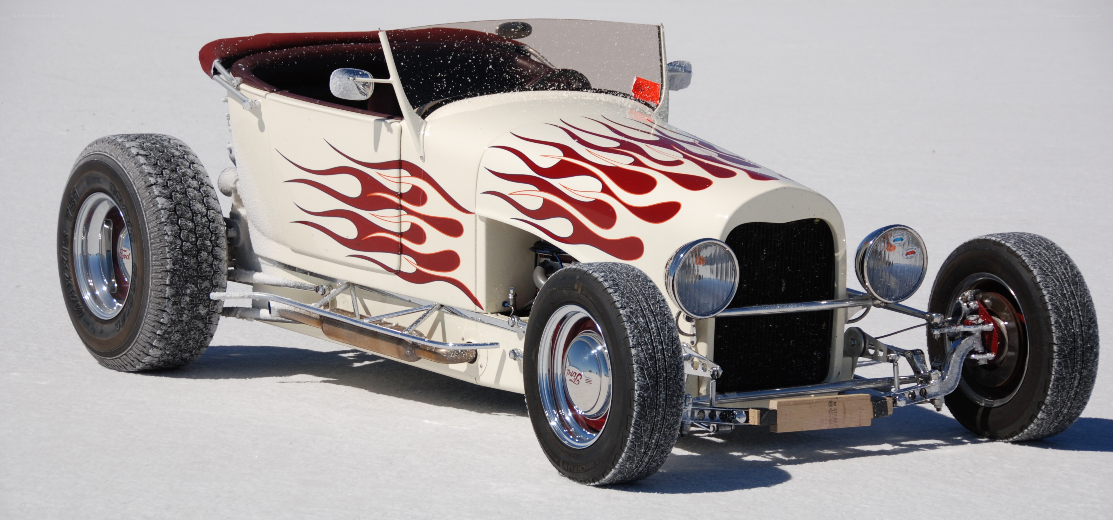 White flame custom hot rod