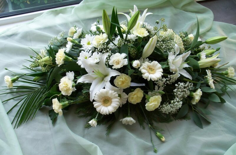 white floral arrangement