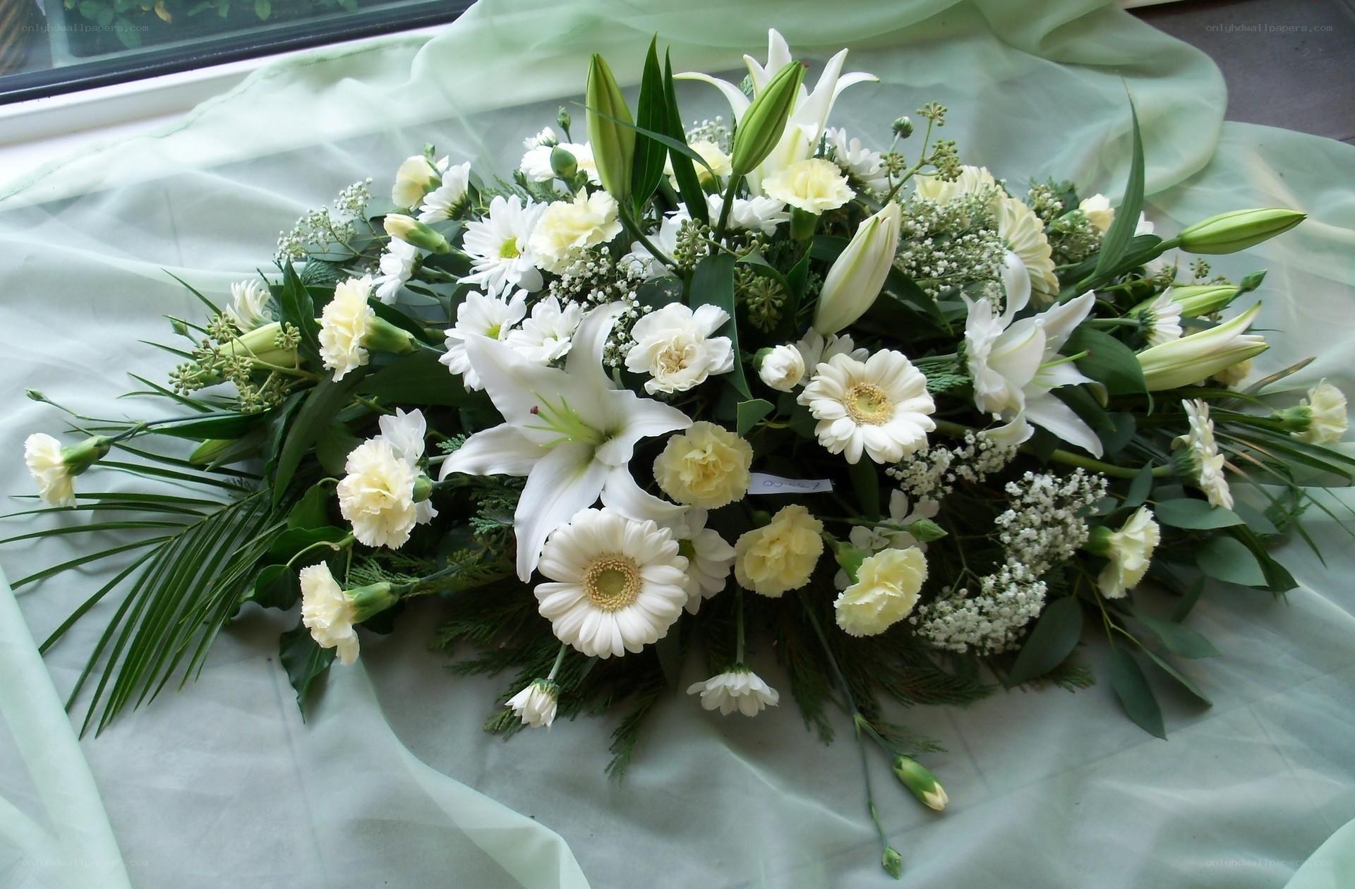 white floral arrangement