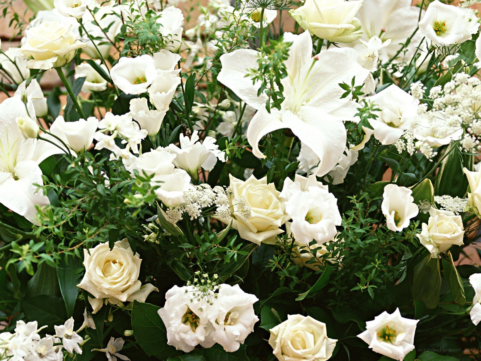 white floral arrangement