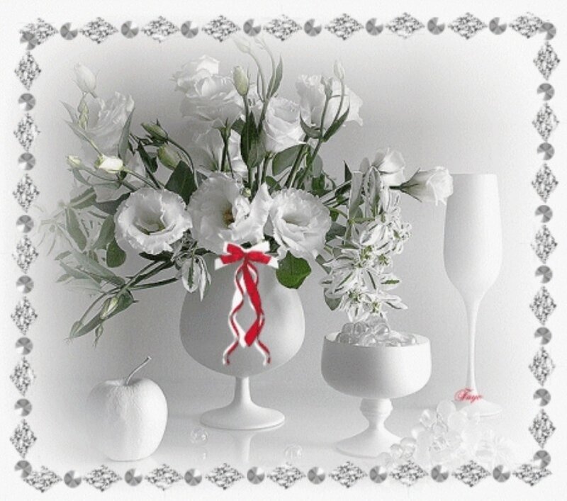 white floral arrangement