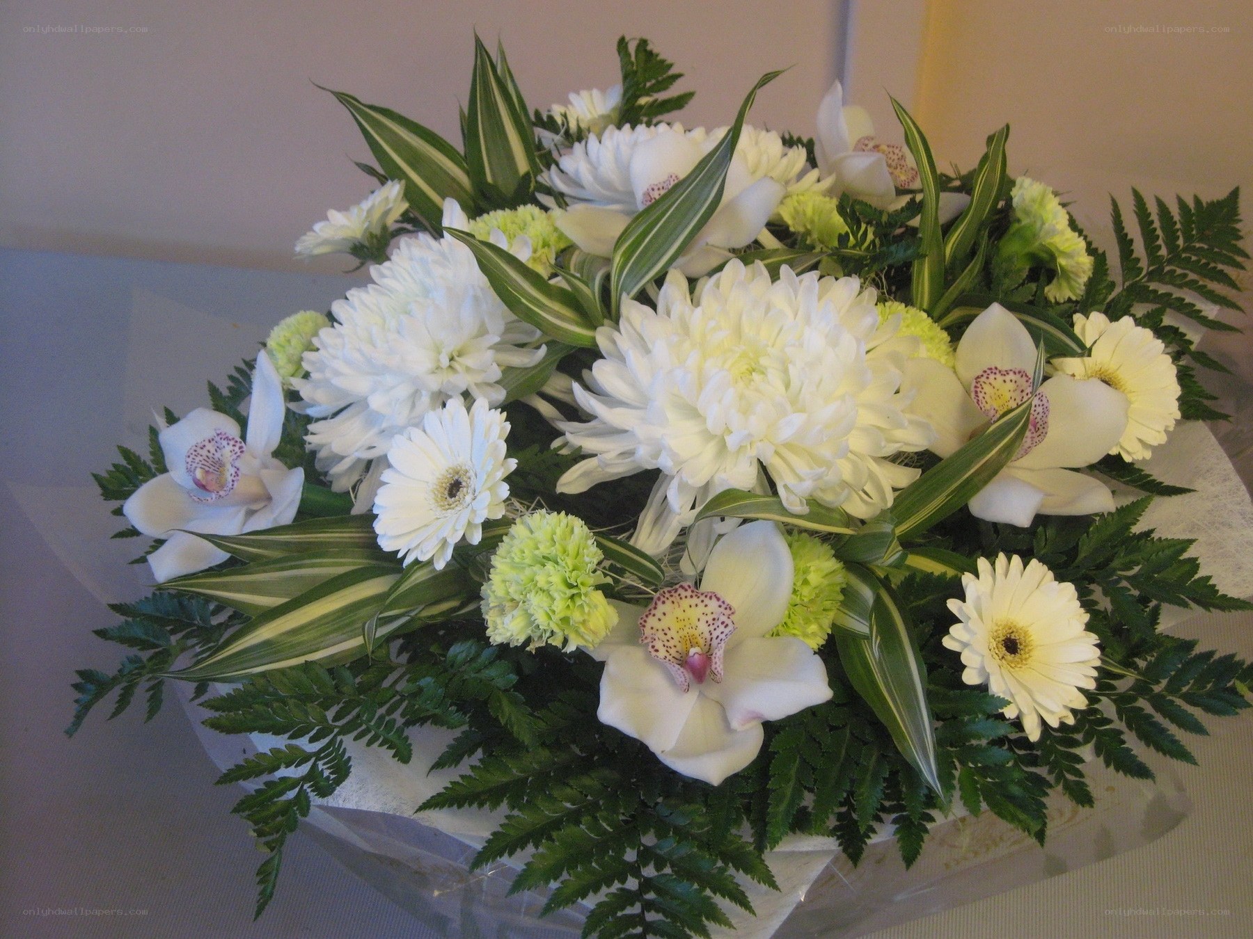 white floral arrangement