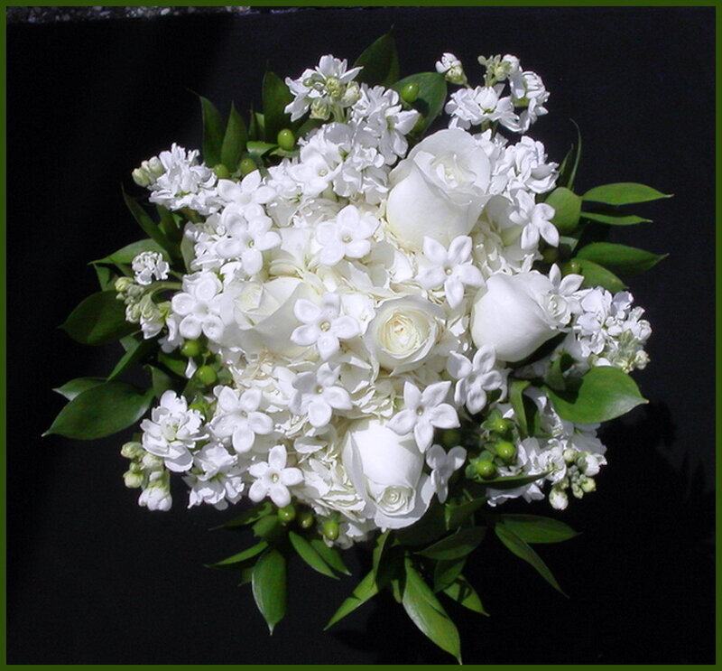 White Floral Bouquet — Serene, Photograph