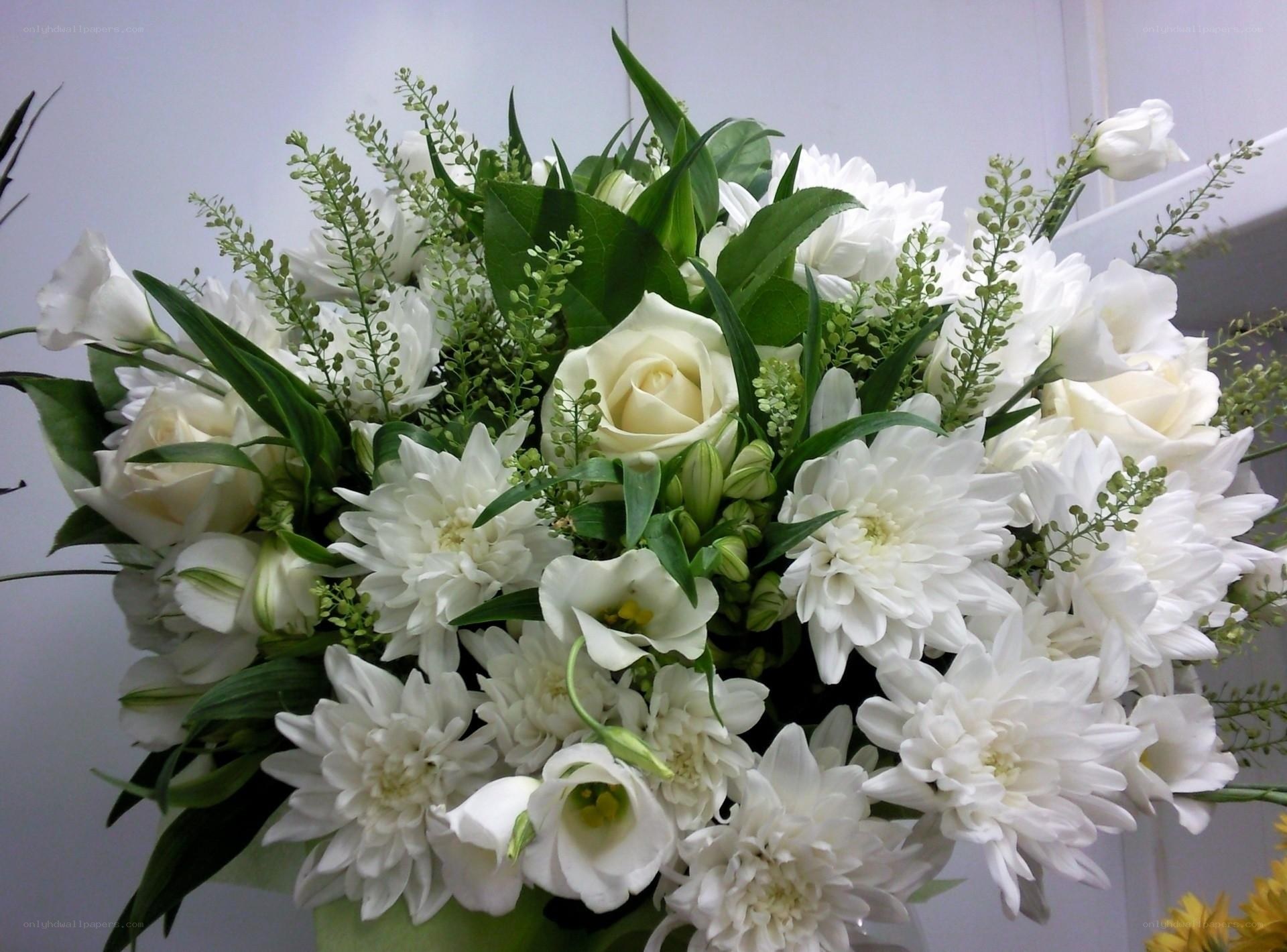 white floral bouquet