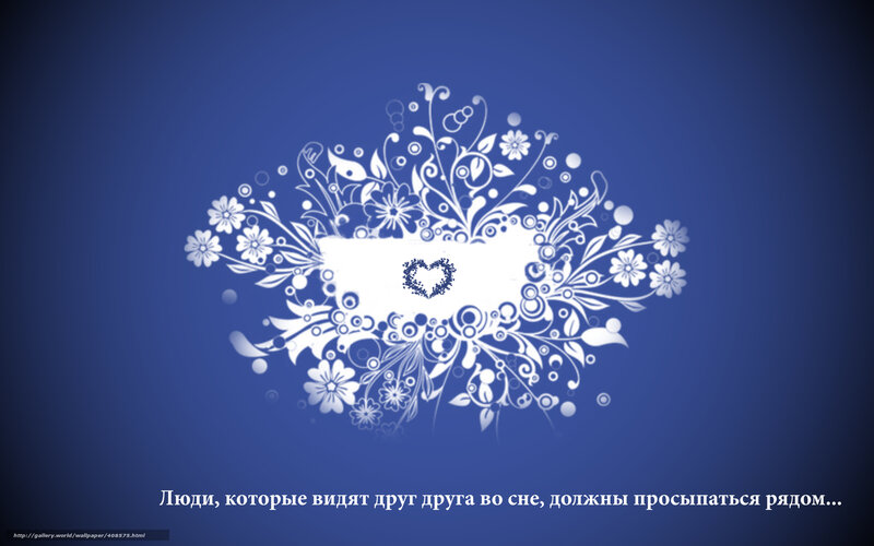 White Floral Design — Blue, Calm