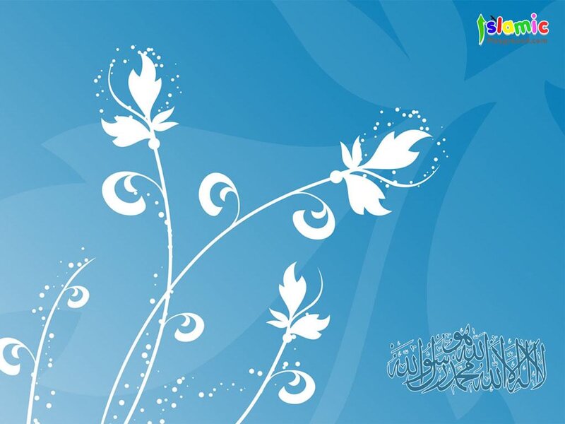 White Floral Design — Blue, Serene, Vector Art