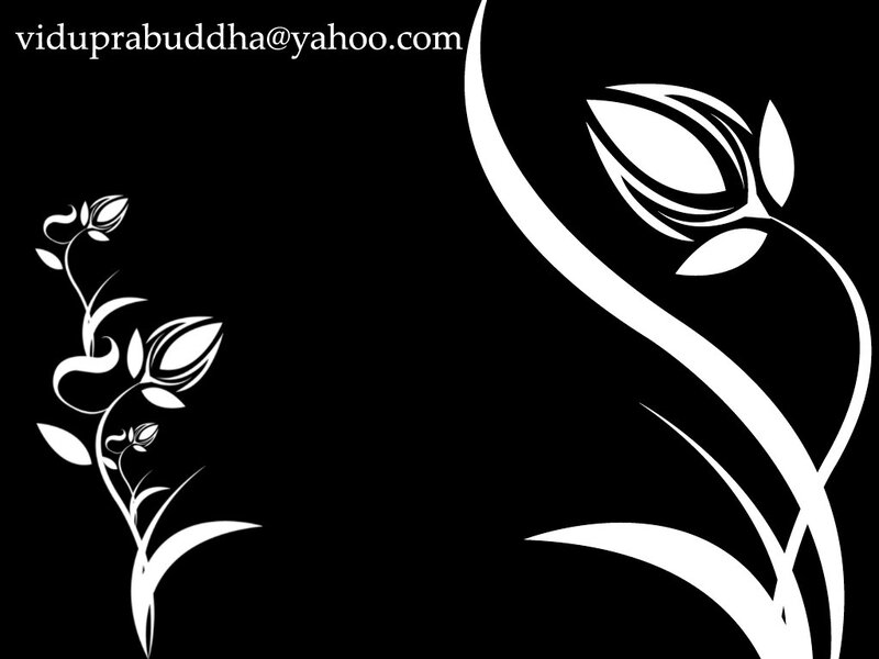white floral design on black