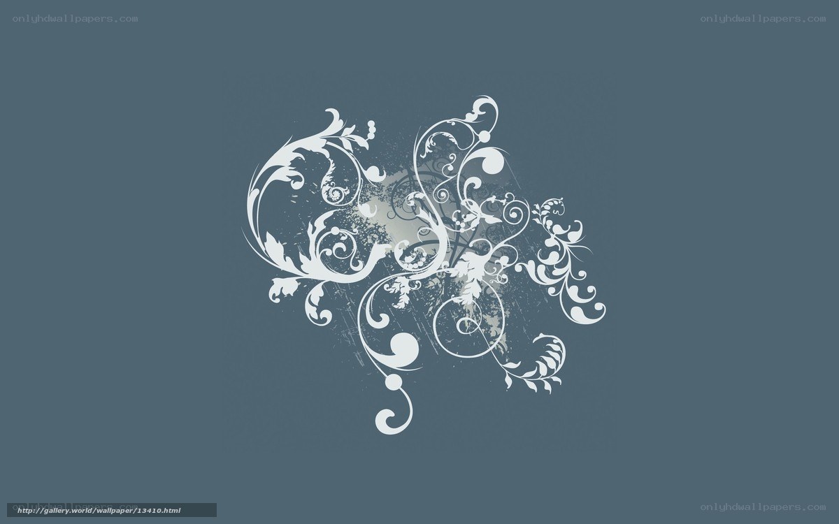 white floral design on blue