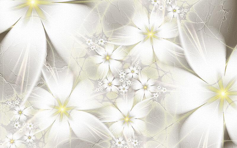 white floral fractal pattern