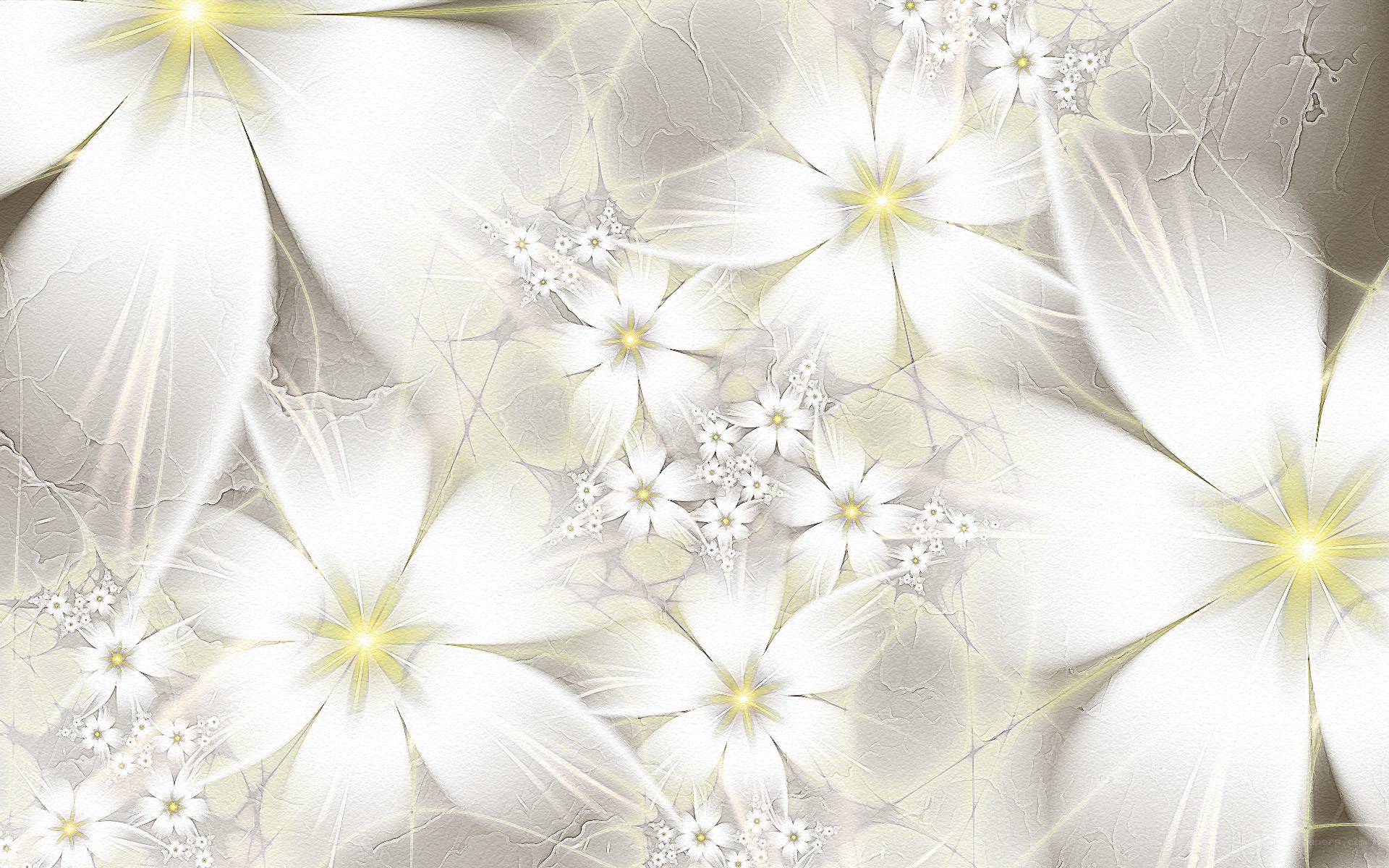 white floral fractal pattern