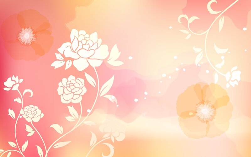 White Floral Pattern — Pink, Calm, Illustration, Flowers