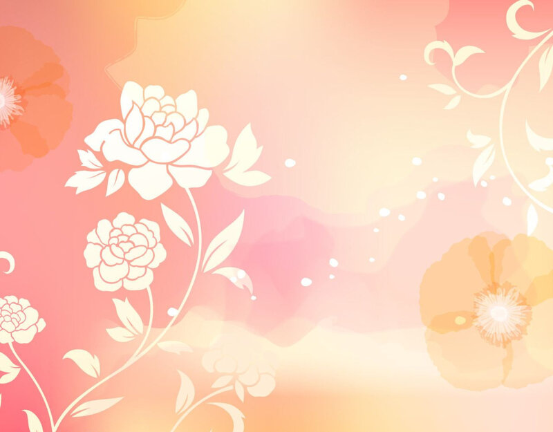 White Floral Pattern — Pink, Calm