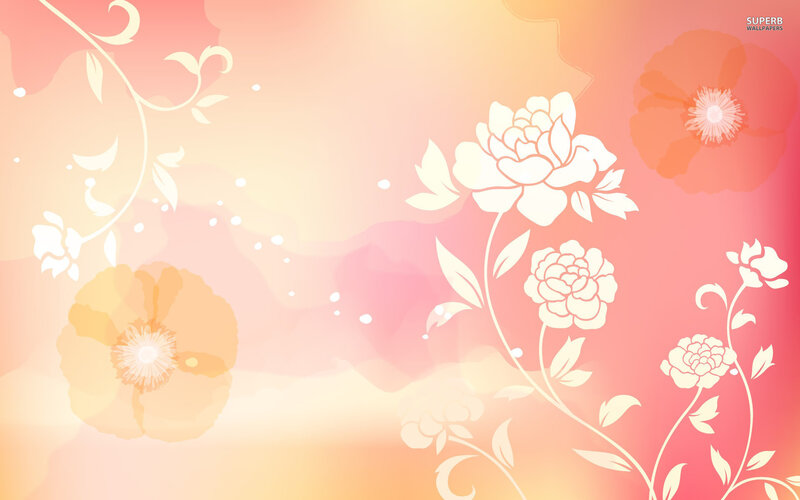 White Floral Pattern — Pink, Serene