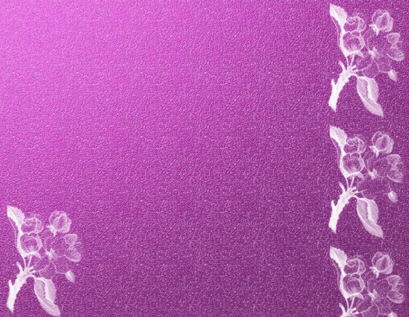 White Floral Pattern — Purple, Calm