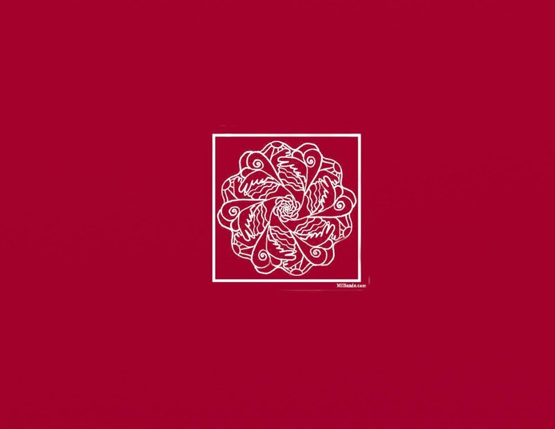 White Floral Pattern — Red, Calm