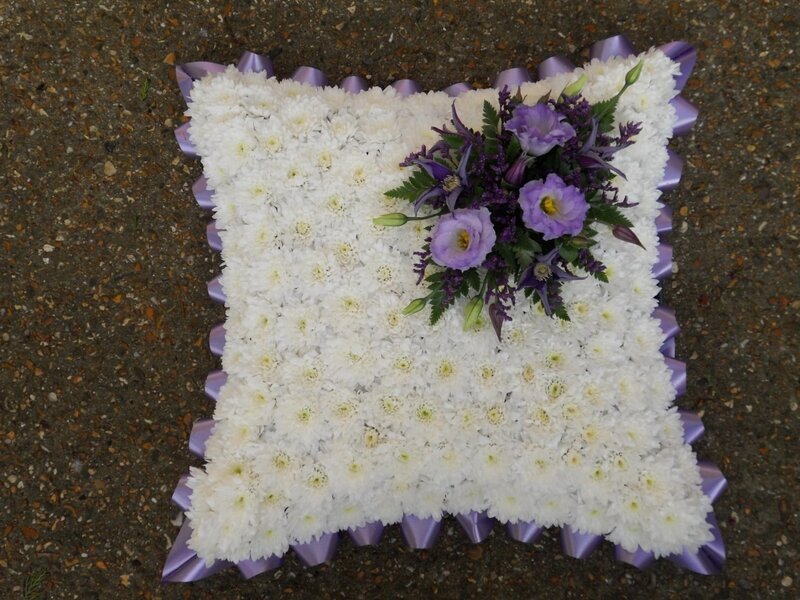 White Floral Pillow
