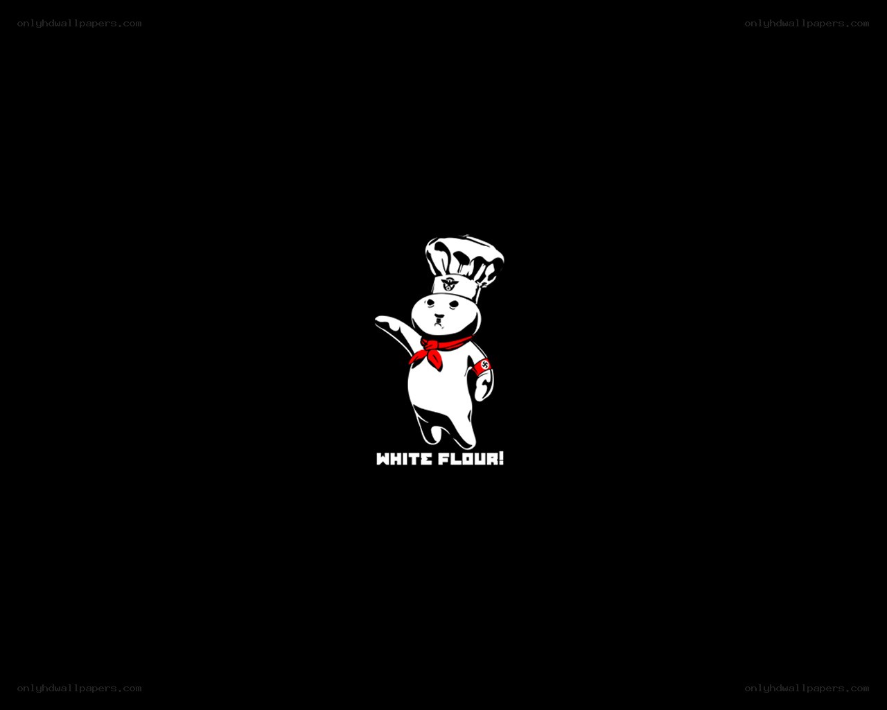 White Flour character logo