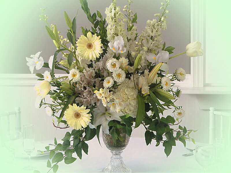 White Flower Arrangement — Serene