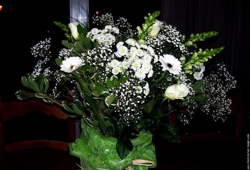 White Flower Bouquet — Calm, Night