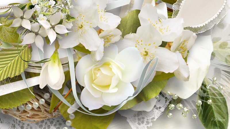 White Flower Bouquet — Elegant