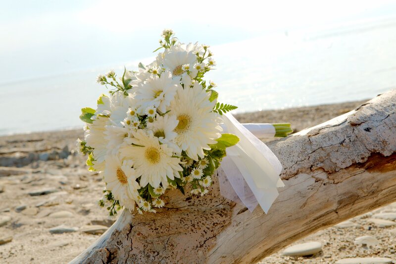 White Flower Bouquet — Serene, Afternoon