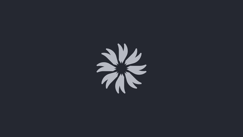 White Flower-like Symbol — Gray