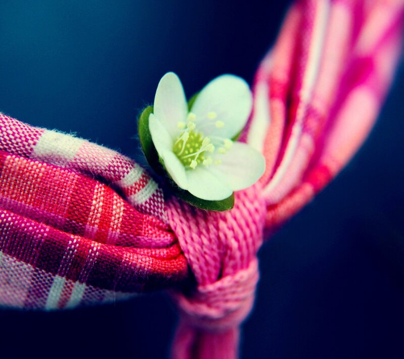 White Flower on Cloth