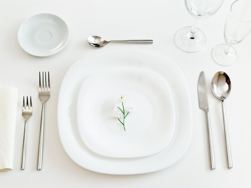 White Flower on Plate