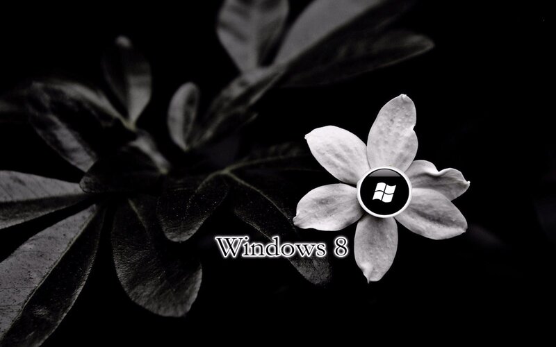 White Flower with Logo — Black