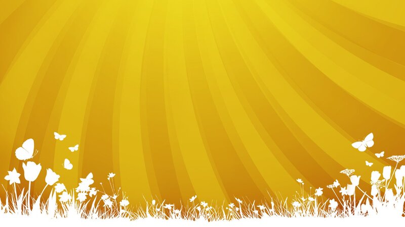 White Flowers and Butterflies — Yellow, Serene