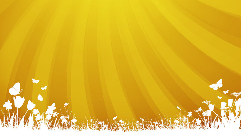 White Flowers and Butterflies — Yellow