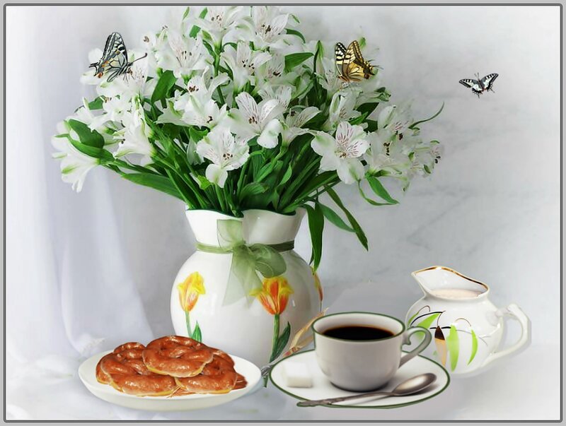White Flowers and Coffee