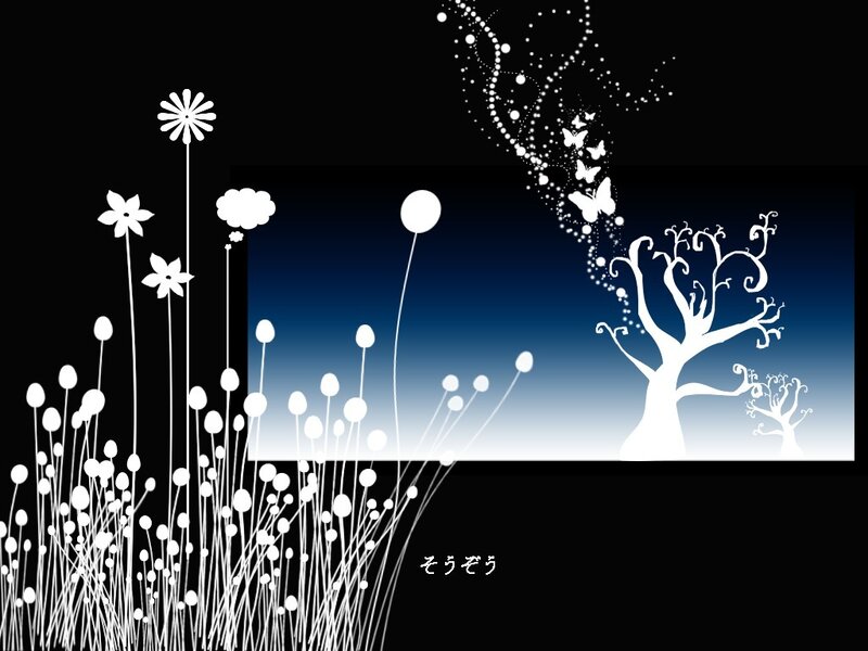 White Flowers and Tree