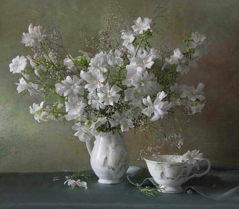 White flowers in a vase