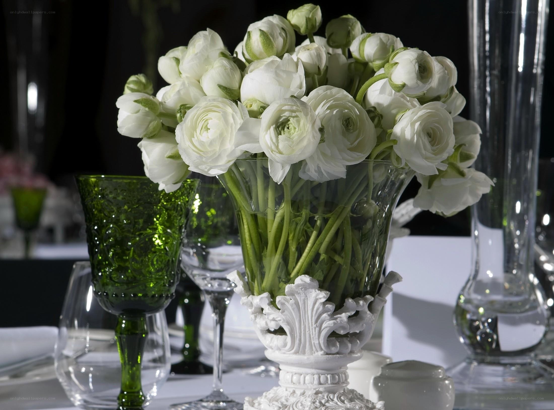 White flowers in a vase