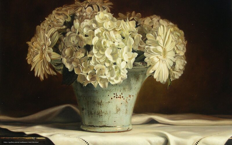 White flowers in a vase