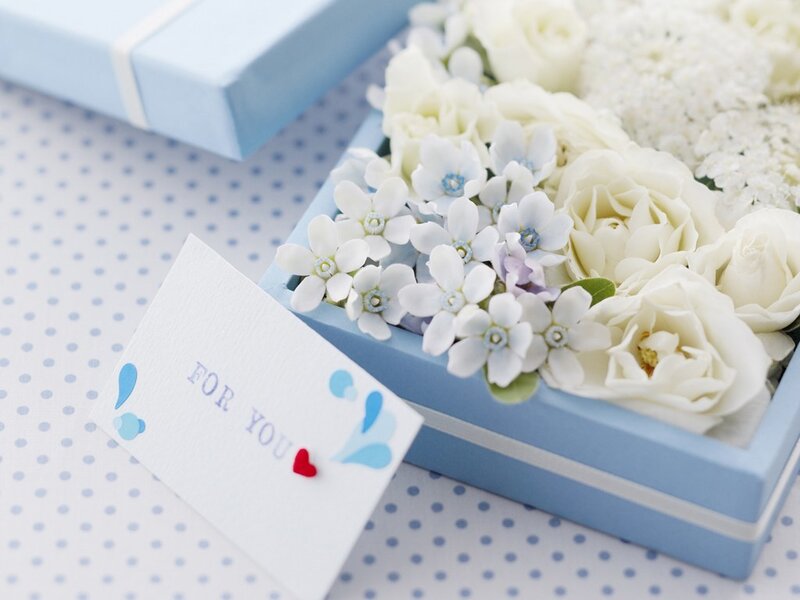 White Flowers in Box