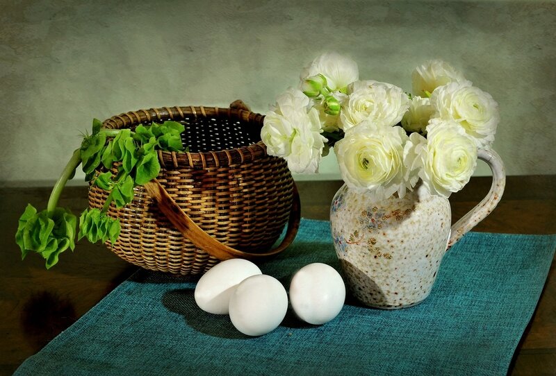 White Flowers in Jug