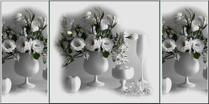 White Flowers in Vase — Serene, Photograph, Apple