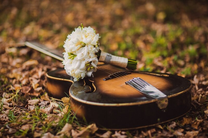White Flowers on Guitar