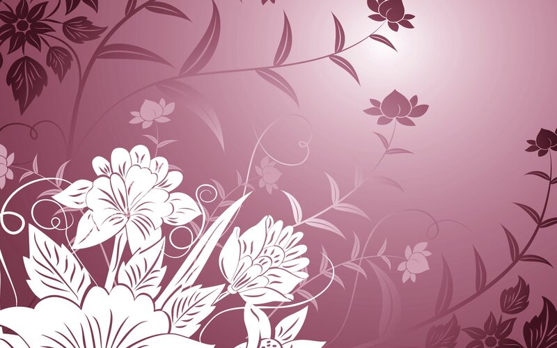 White Flowers on Purple Background — Serene