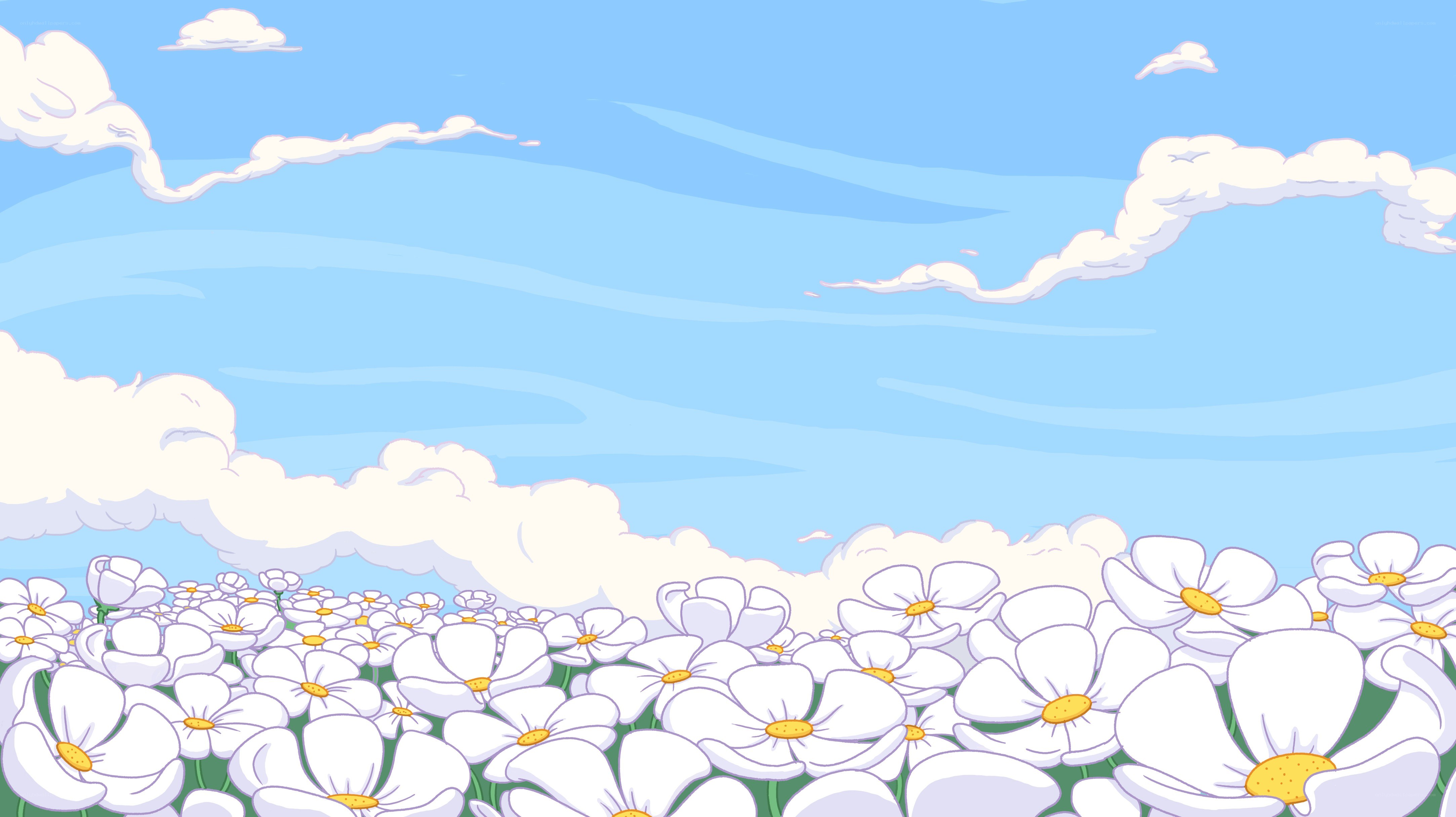 white flowers under blue sky