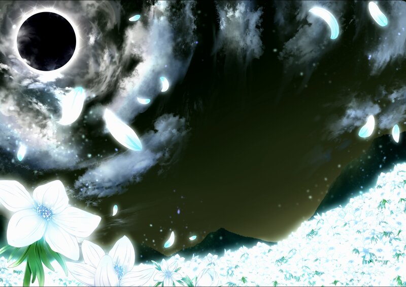 White Flowers under Eclipse
