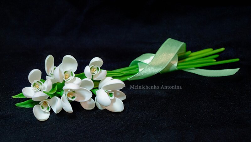 White Flowers with Green Stems — Dramatic