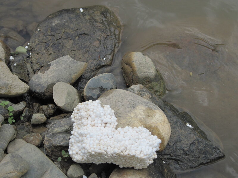 White Foam on Rocks